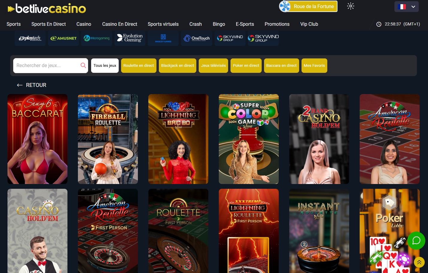 Page Live Casino